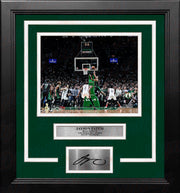 Jayson Tatum Game-Winner v. Nets Boston Celtics 8x10 Framed Basketball Photo with Engraved Autograph - Dynasty Sports & Framing 