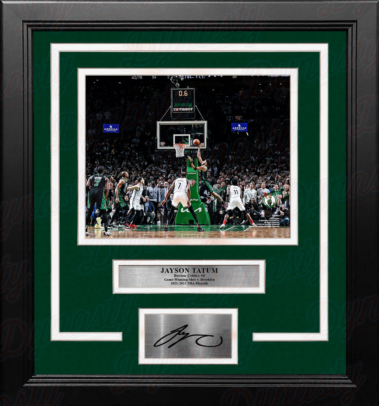 Jayson Tatum Game-Winner v. Nets Boston Celtics 8x10 Framed Basketball Photo with Engraved Autograph - Dynasty Sports & Framing 