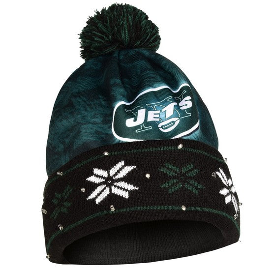 New York Jets Light Up Knit Beanie Hat - Dynasty Sports & Framing 