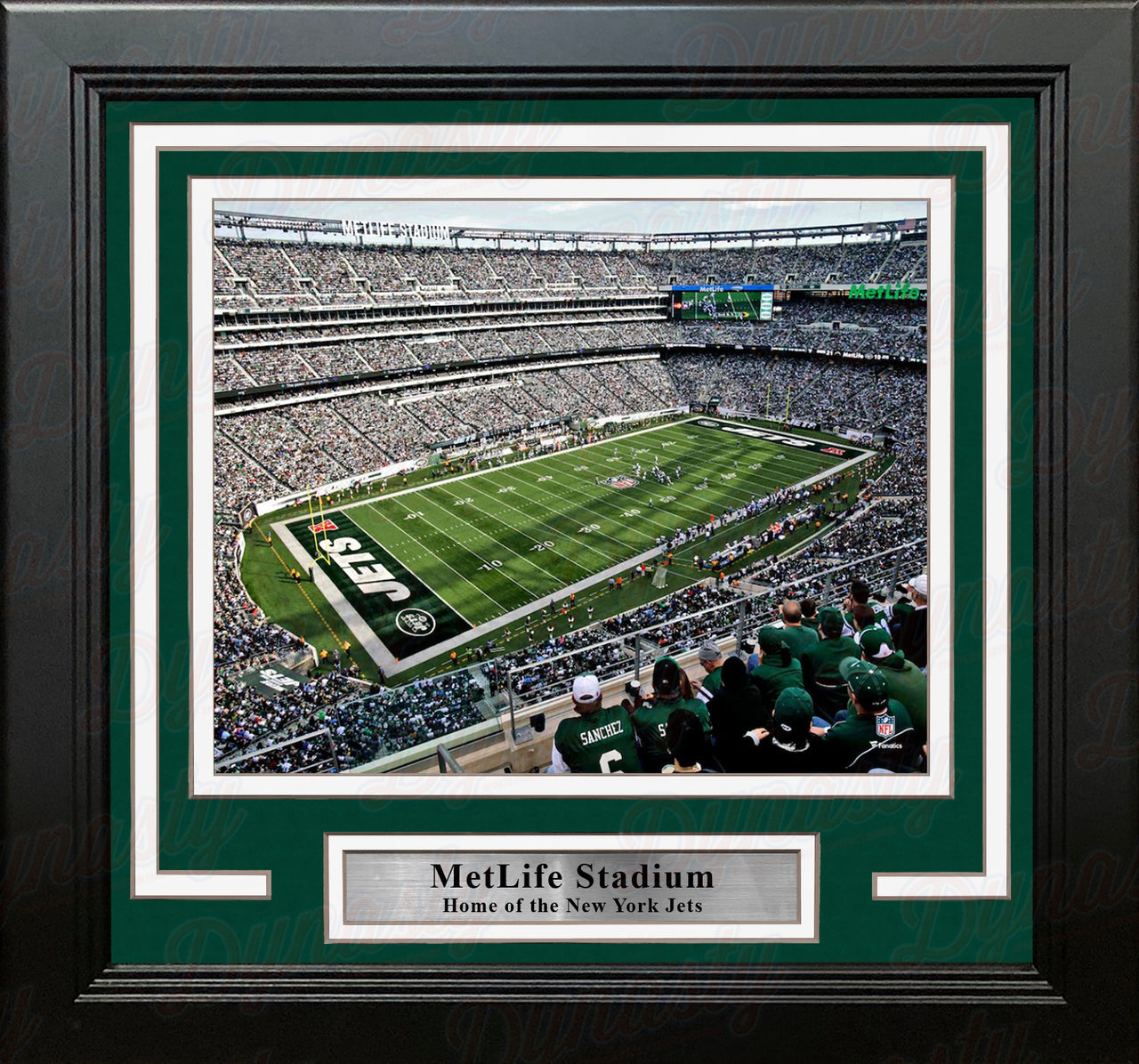 New York Jets MetLife Stadium Aerial View 8" x 10" Framed Football Photo - Dynasty Sports & Framing 