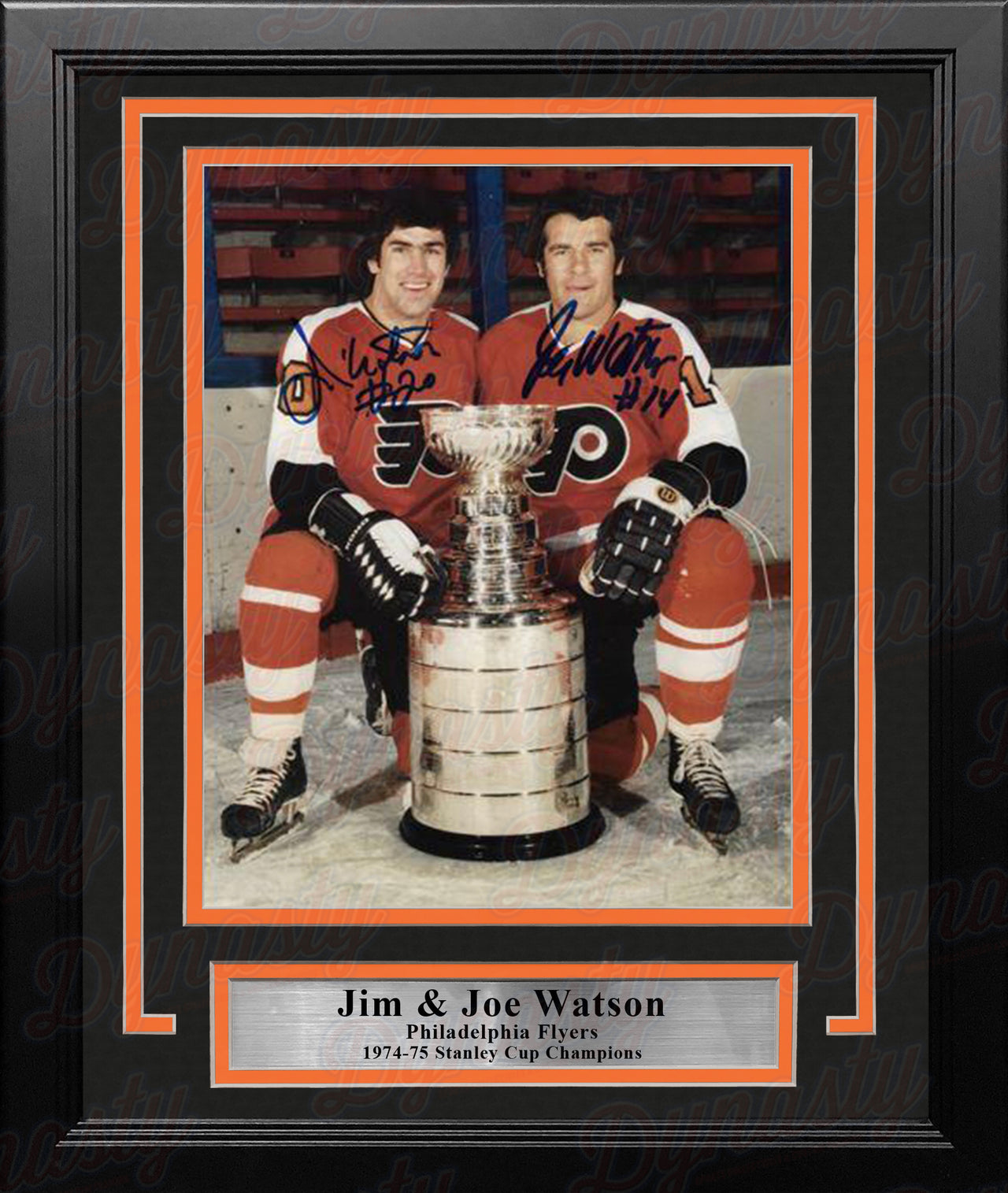 Jim Watson & Joe Watson Stanley Cup Autographed Philadelphia Flyers 8" x 10" Framed Hockey Photo - Dynasty Sports & Framing 