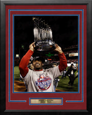 Jimmy Rollins 2008 World Series Trophy Philadelphia Phillies Framed Baseball Photo - Dynasty Sports & Framing 