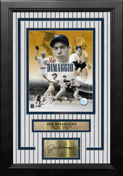 Joe DiMaggio New York Yankees 8" x 10" Framed Baseball Collage Photo with Engraved Autograph - Dynasty Sports & Framing 