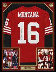 Joe Montana San Francisco 49ers Autographed Fra Mitchell & Ness Jersey - Dynasty Sports & Framing 