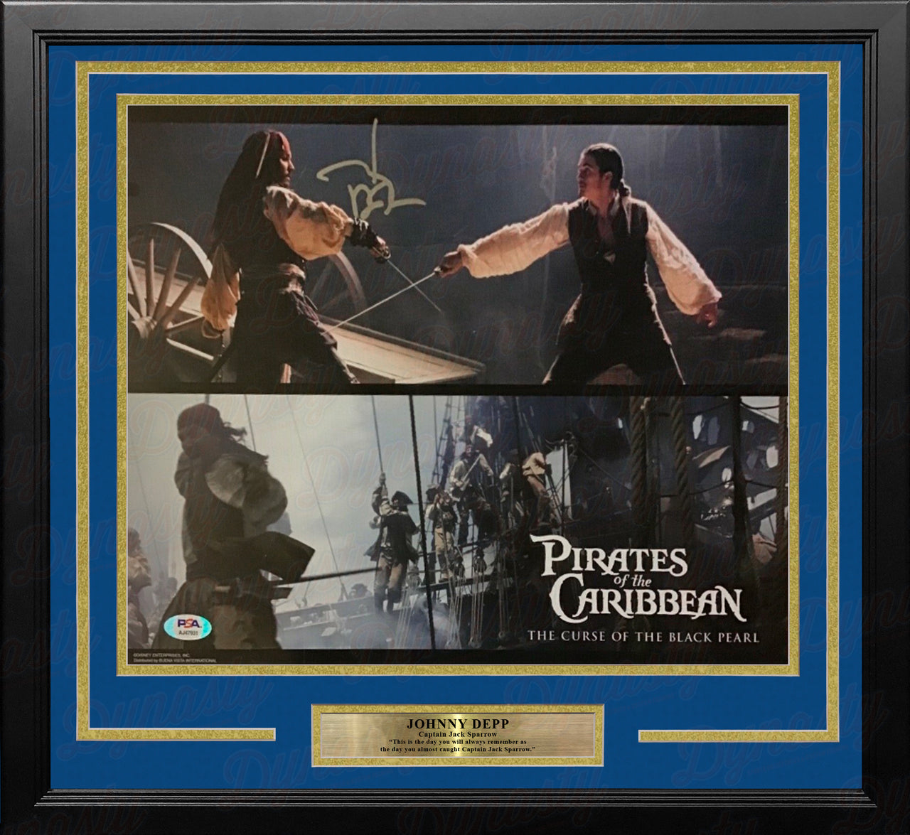 Johnny Depp Autographed Pirates of the Caribbean 11" x 14" Framed Collage Photo - Dynasty Sports & Framing 