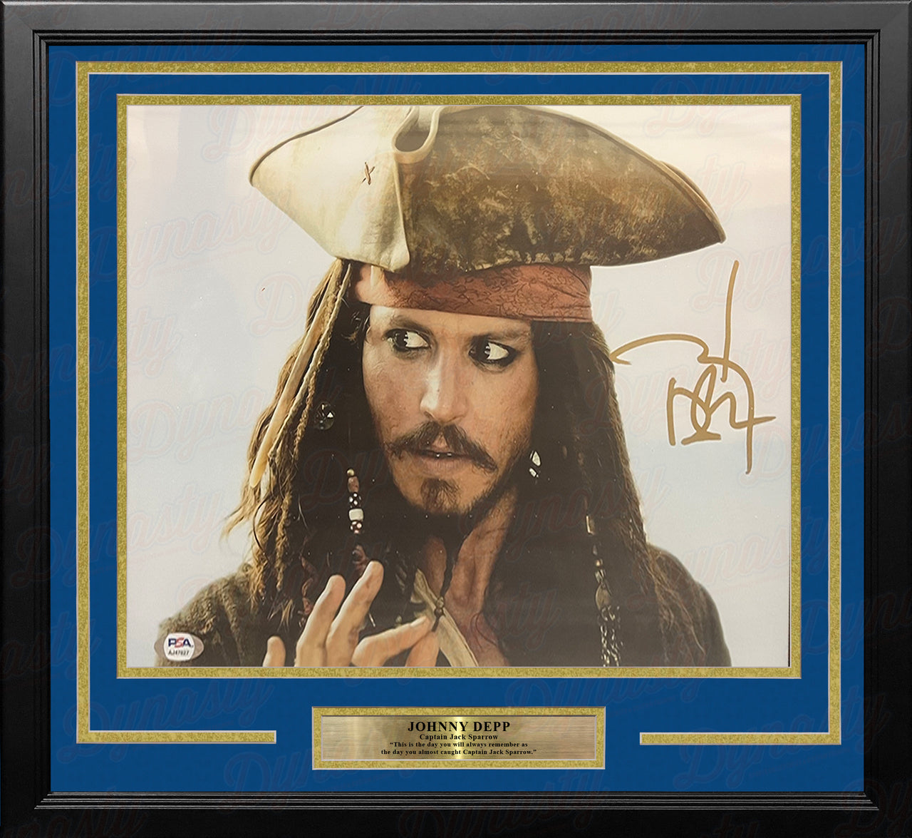 Johnny Depp Autographed Pirates of the Caribbean 11" x 14" Framed Studio Photo - Dynasty Sports & Framing 