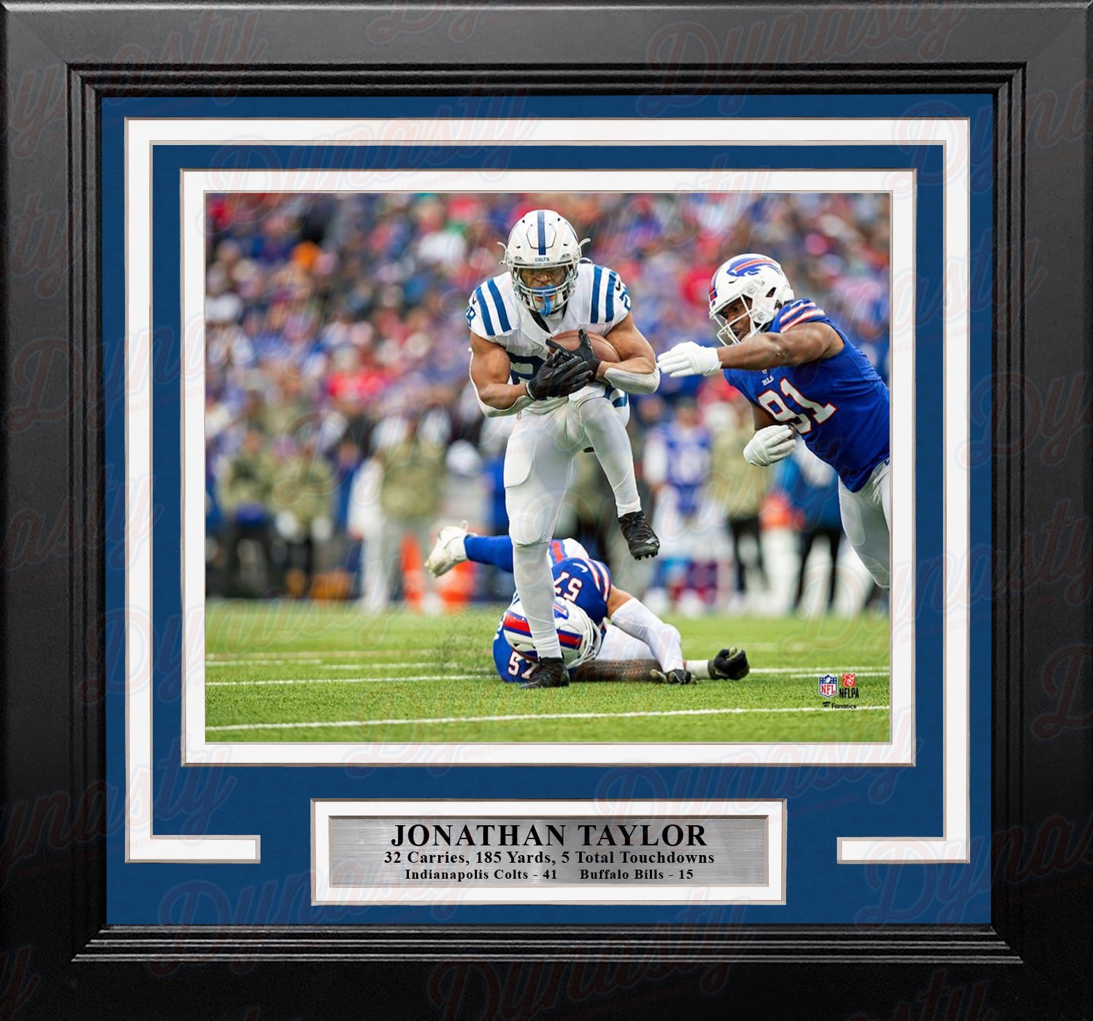 Jonathan Taylor 5 Touchdown Game Indianapolis Colts 8" x 10" Framed Football Photo - Dynasty Sports & Framing 