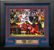 Josh Allen Defender Hurdle Buffalo Bills 8" x 10" Framed Football Photo - Dynasty Sports & Framing 