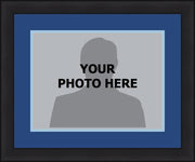 MLB Baseball Photo Picture Frame Kit - Tampa Bay Rays (Blue Matting, Light Blue Trim) - Dynasty Sports & Framing 