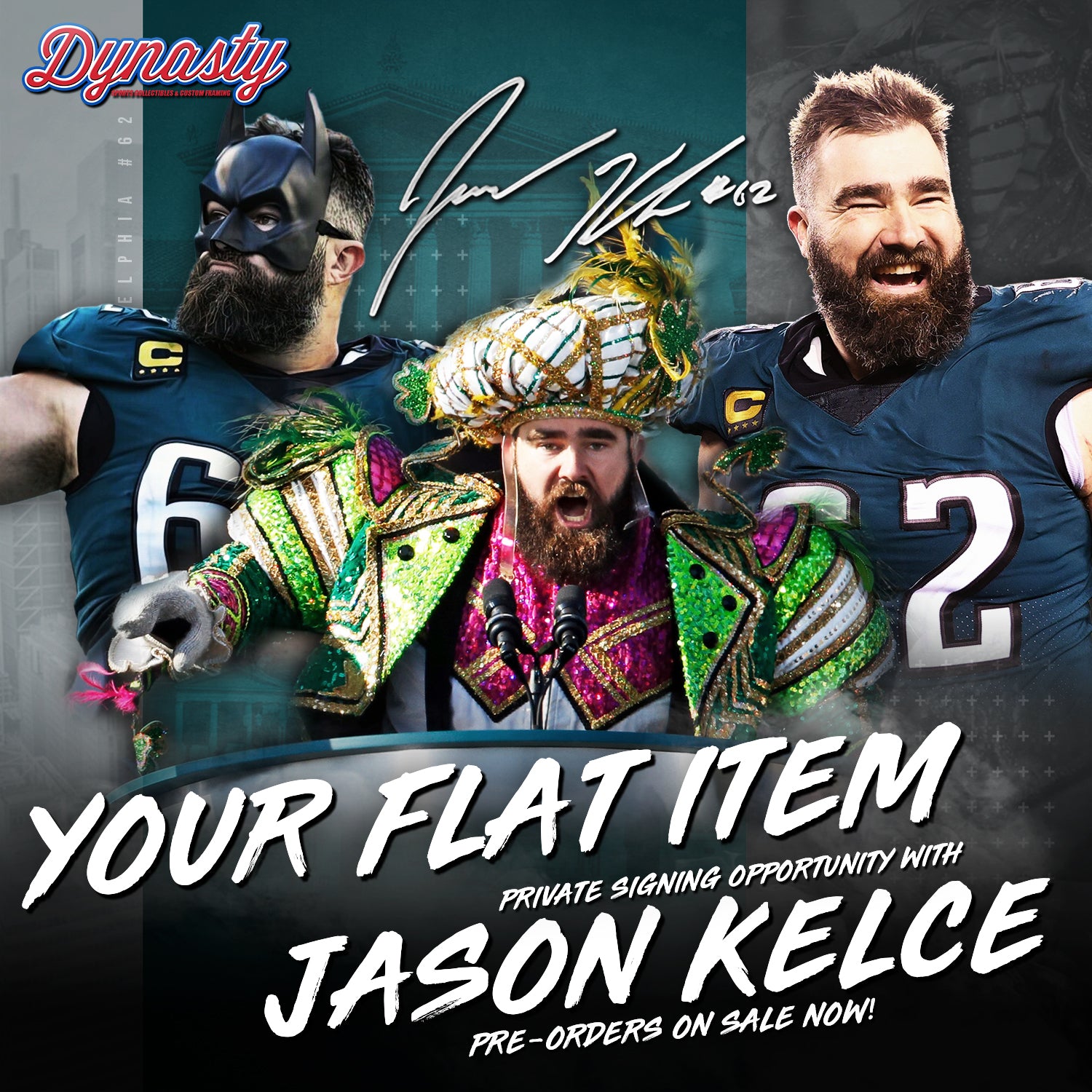 Jason Kelce Philadelphia Eagles Autograph Signing (Your Item) - Dynasty Sports & Framing 