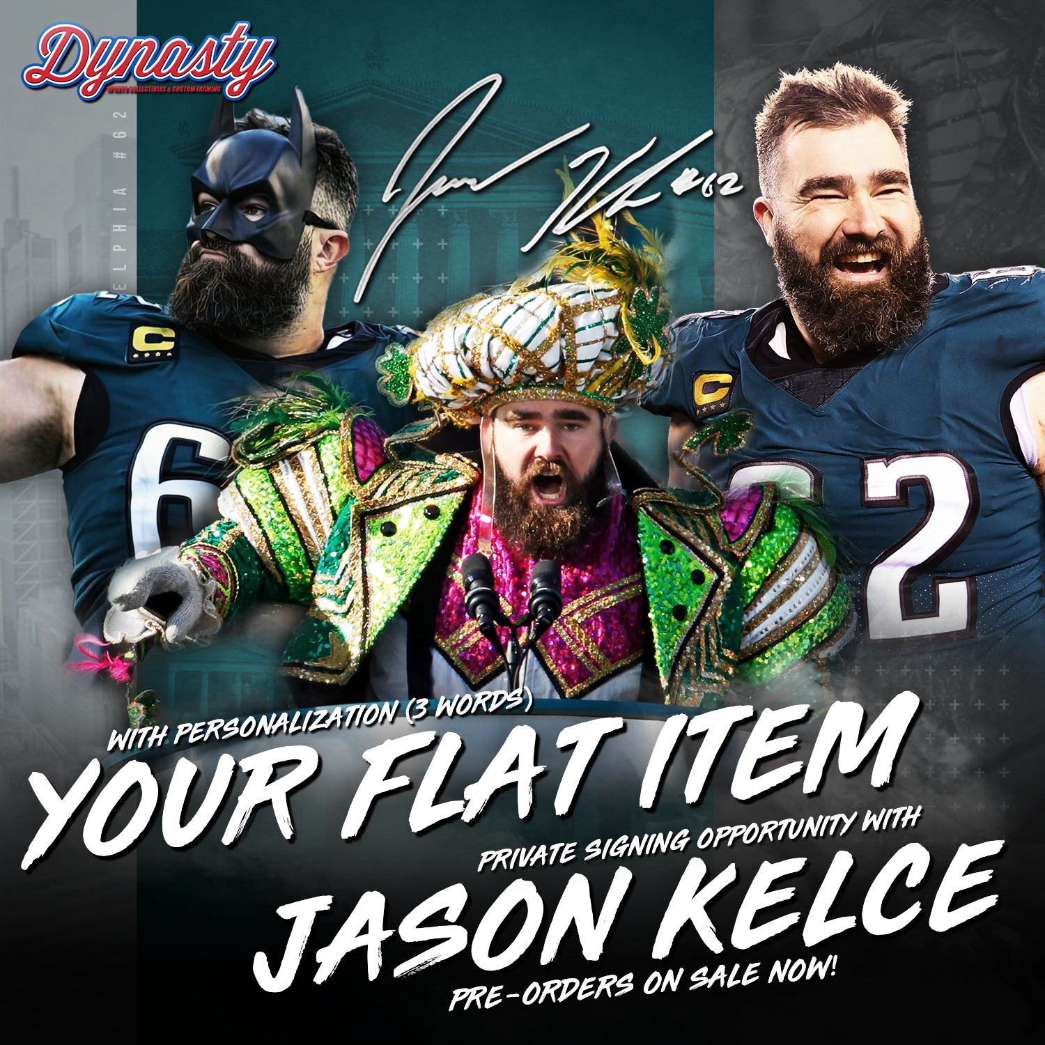 Jason Kelce Philadelphia Eagles Autograph Signing (Your Item) - Dynasty Sports & Framing 