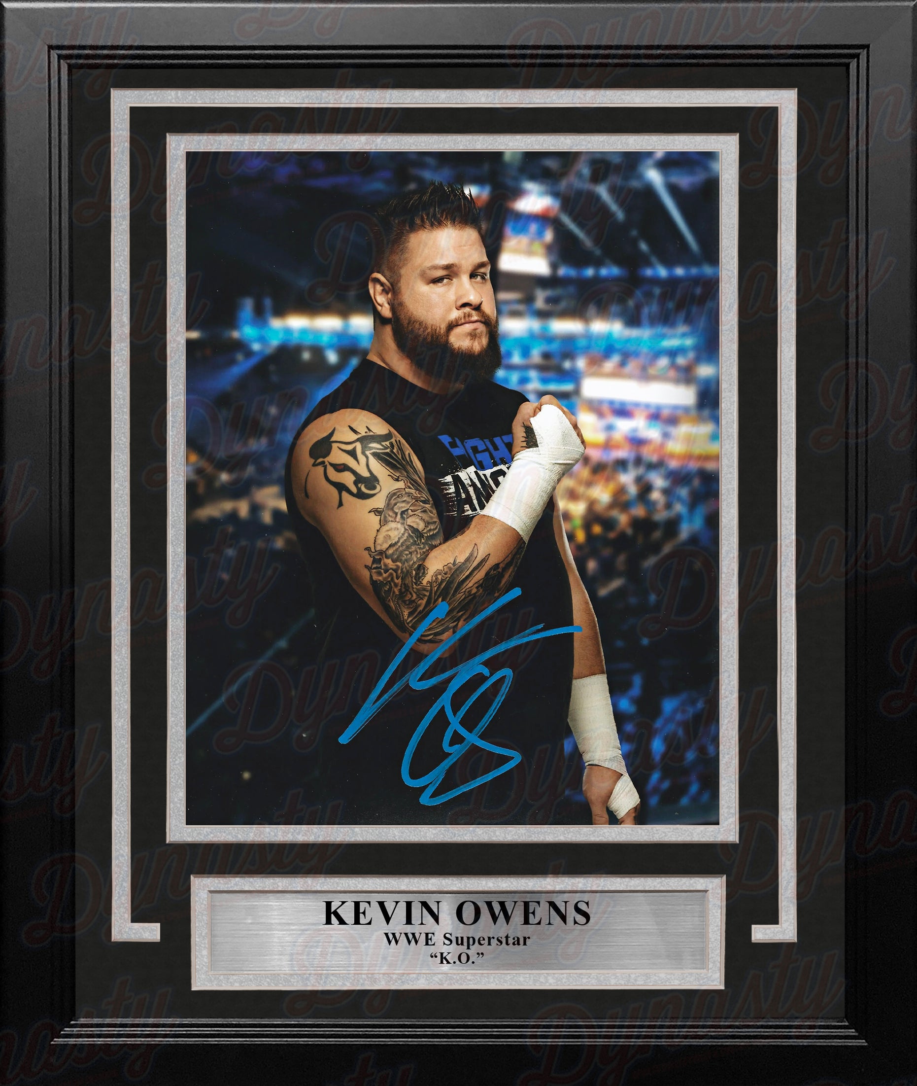 Kevin Owens Autographed WWE Wrestling Profile 8" x 10" Framed and Matted Photo - Dynasty Sports & Framing 