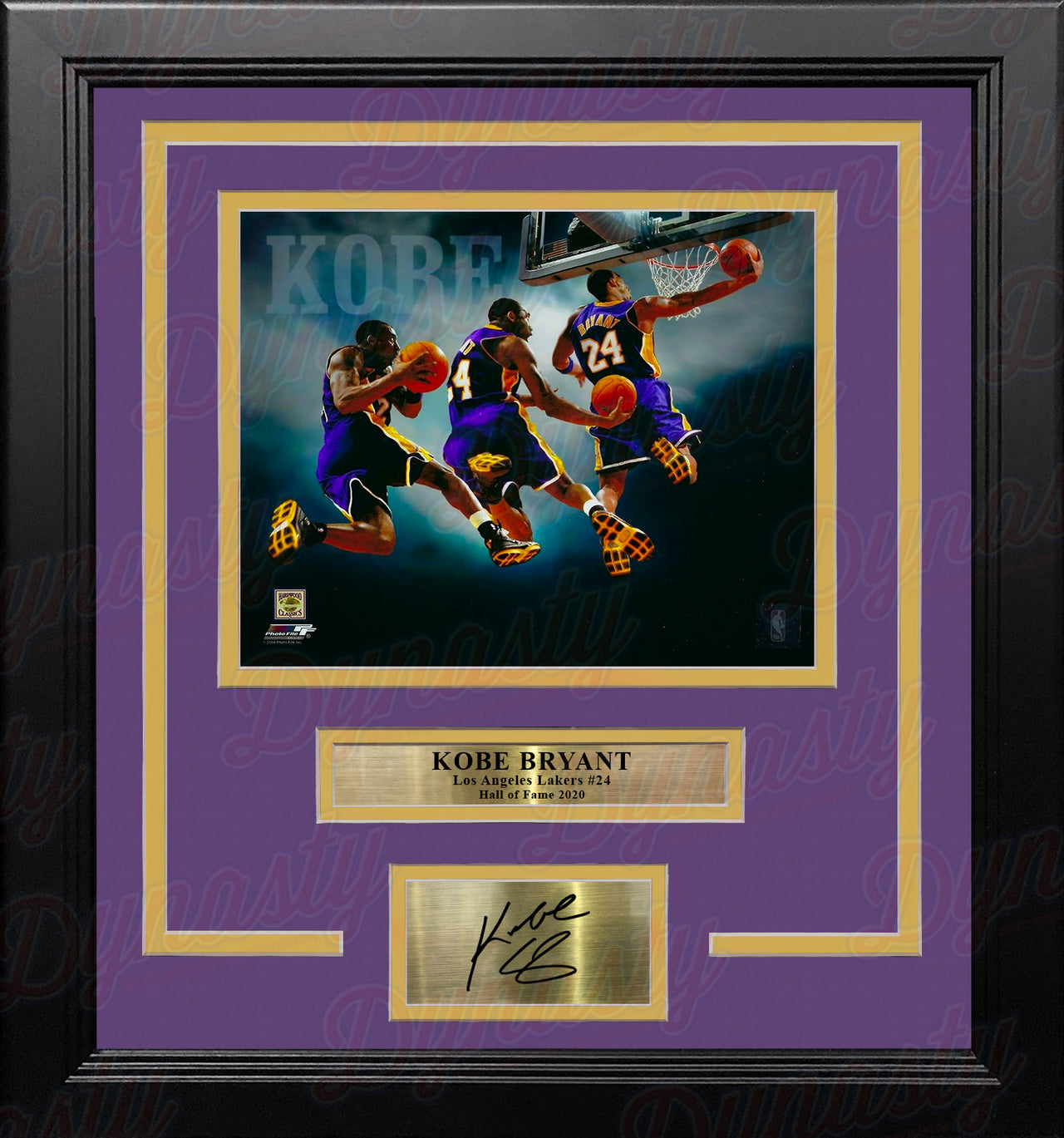 Kobe Bryant Los Angeles Lakers 8x10 Framed Collage Photo with Engraved Autograph - Dynasty Sports & Framing 