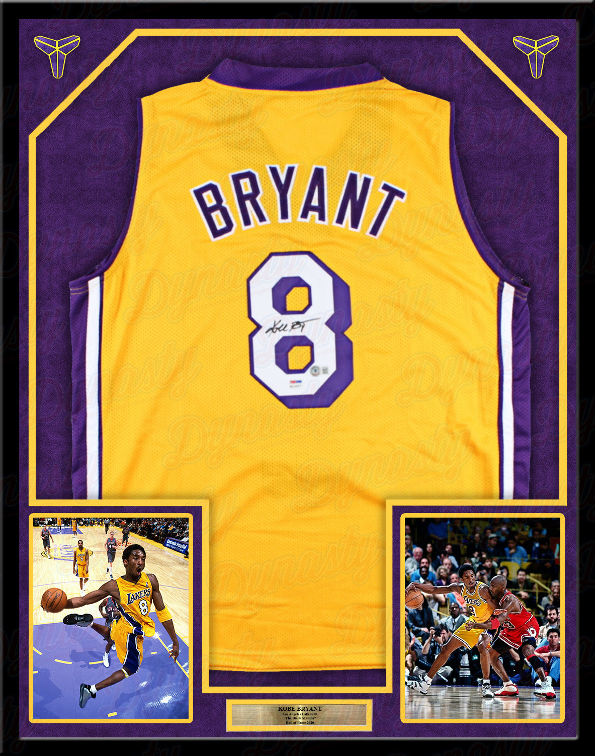 Kobe Bryant Los Angeles Lakers Autographed Framed Basketball Jersey Collage - Dynasty Sports & Framing 