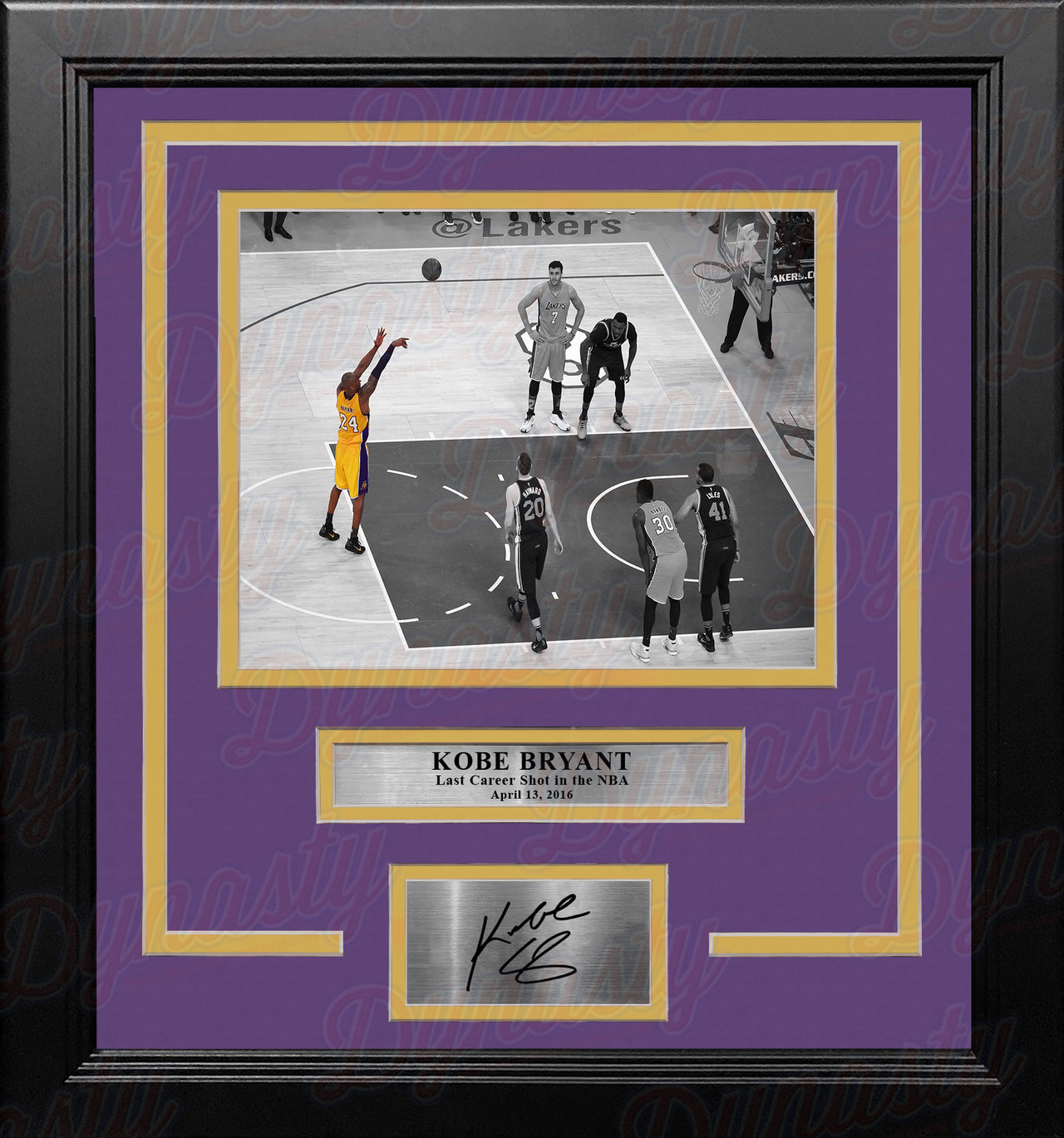 Los Angeles Lakers Basketball Poster Set of Six Vintage Jerseys- LeBron James Kobe Bryant, Shaquille O'Neal, Magic Johnson - Los Angeles Lakers