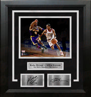 Kobe Bryant v. Allen Iverson 8" x 10" Framed Basketball Photo with Engraved Autographs - Dynasty Sports & Framing 