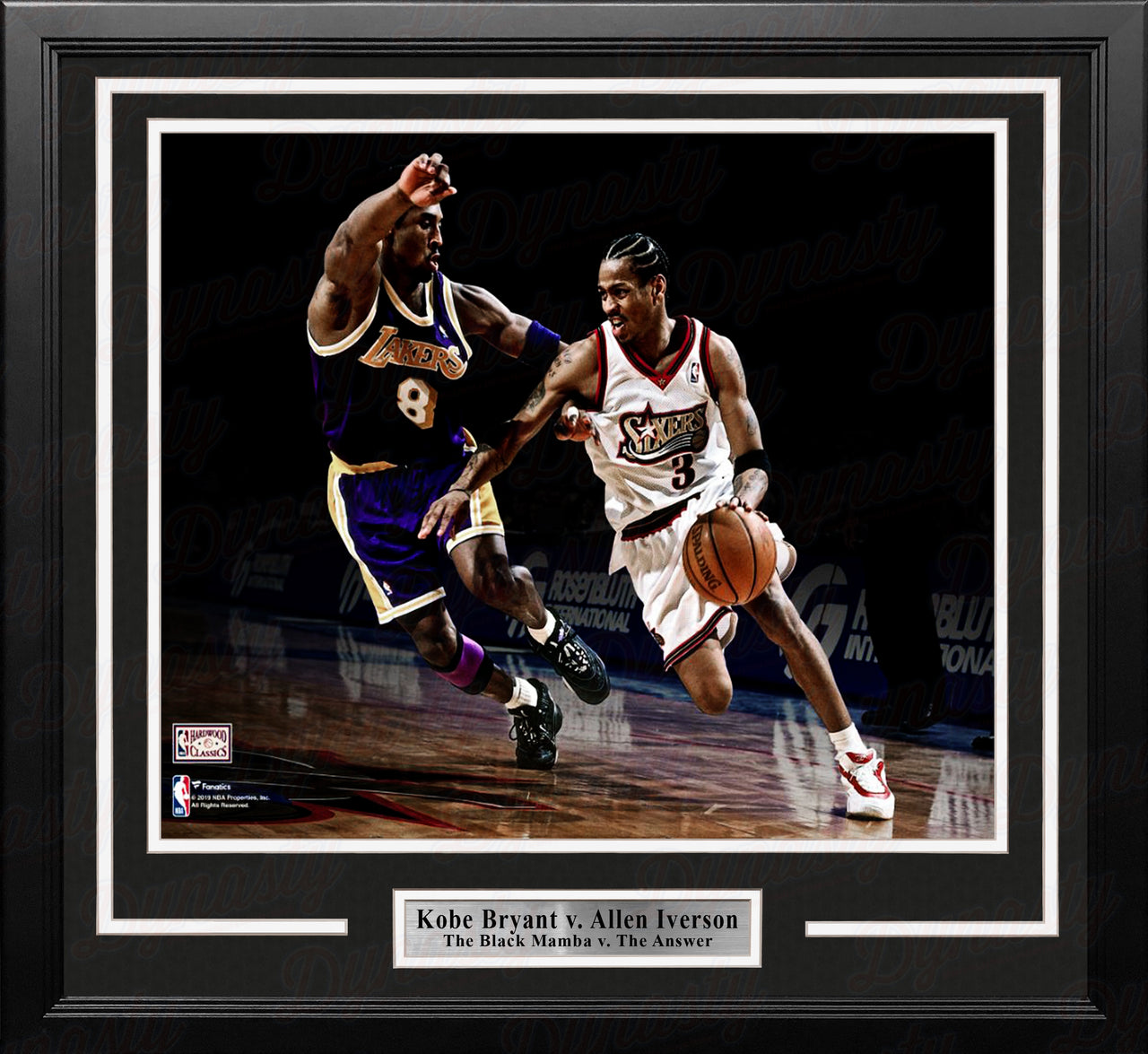 Kobe Bryant v. Allen Iverson Framed NBA Basketball Legends Photo - Dynasty Sports & Framing 
