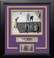 Kobe Bryant's Last Career Shot Los Angeles Lakers Framed Basketball Photo with Engraved Autograph - Dynasty Sports & Framing 
