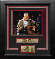 Kurt Cobain MTV Unplugged 8" x 10" Framed Photo with Engraved Autograph - Dynasty Sports & Framing 