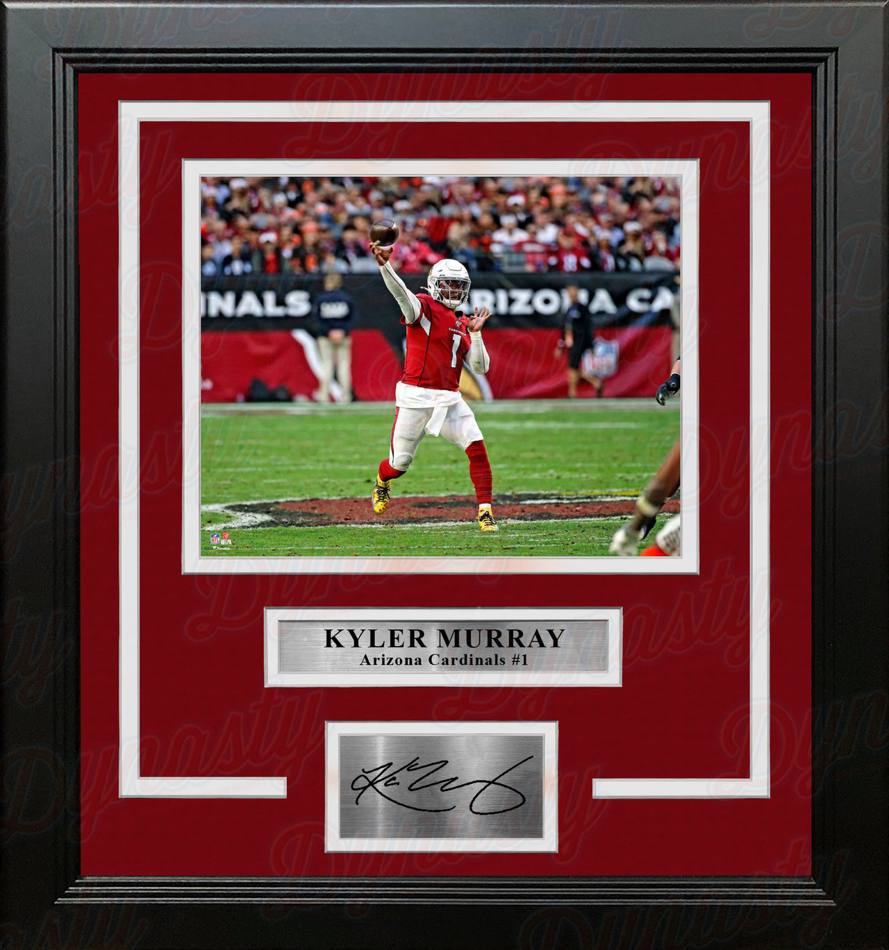 Kyler Murray in Action Arizona Cardinals 8" x 10" Framed Football Photo with Engraved Autograph - Dynasty Sports & Framing 