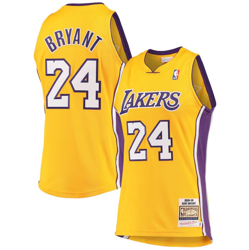 Kobe Bryant Los Angeles Lakers Mitchell & Ness Gold 2008-2009 Hardwood Classics Authentic Jersey - Dynasty Sports & Framing 