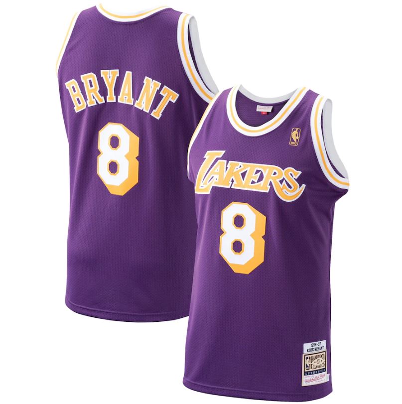 Kobe Bryant Los Angeles Lakers Mitchell & Ness Purple 1996-97 Hardwood Classics Authentic Jersey - Dynasty Sports & Framing 