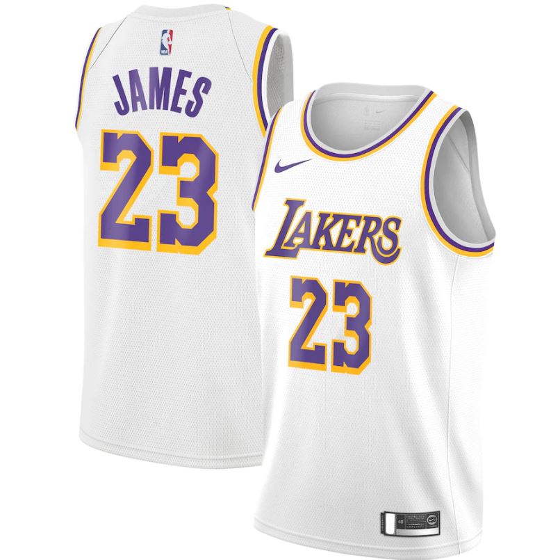LeBron James Los Angeles Lakers Fast Break Replica Jersey White - Icon Edition - Dynasty Sports & Framing 