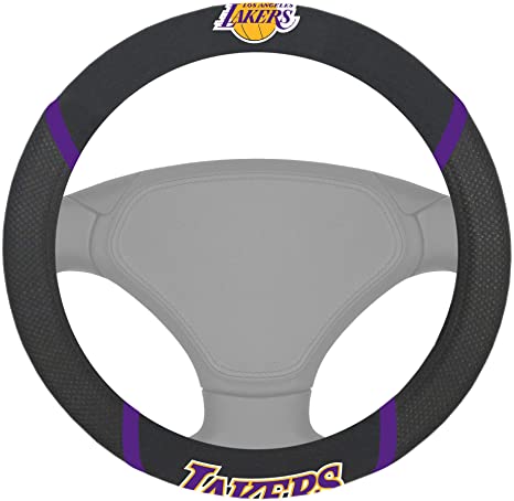 Los Angeles Lakers Deluxe Basketball Steering Wheel Cover - Dynasty Sports & Framing 