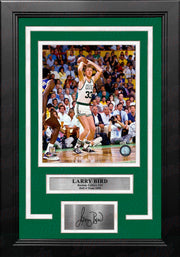 Larry Bird v. The Lakers Boston Celtics 8" x 10" Framed Basketball Photo with Engraved Autograph - Dynasty Sports & Framing 