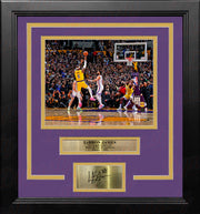 LeBron James Breaks the All-Time Scoring Record LA Lakers 8x10 Framed Photo with Engraved Autograph - Dynasty Sports & Framing 