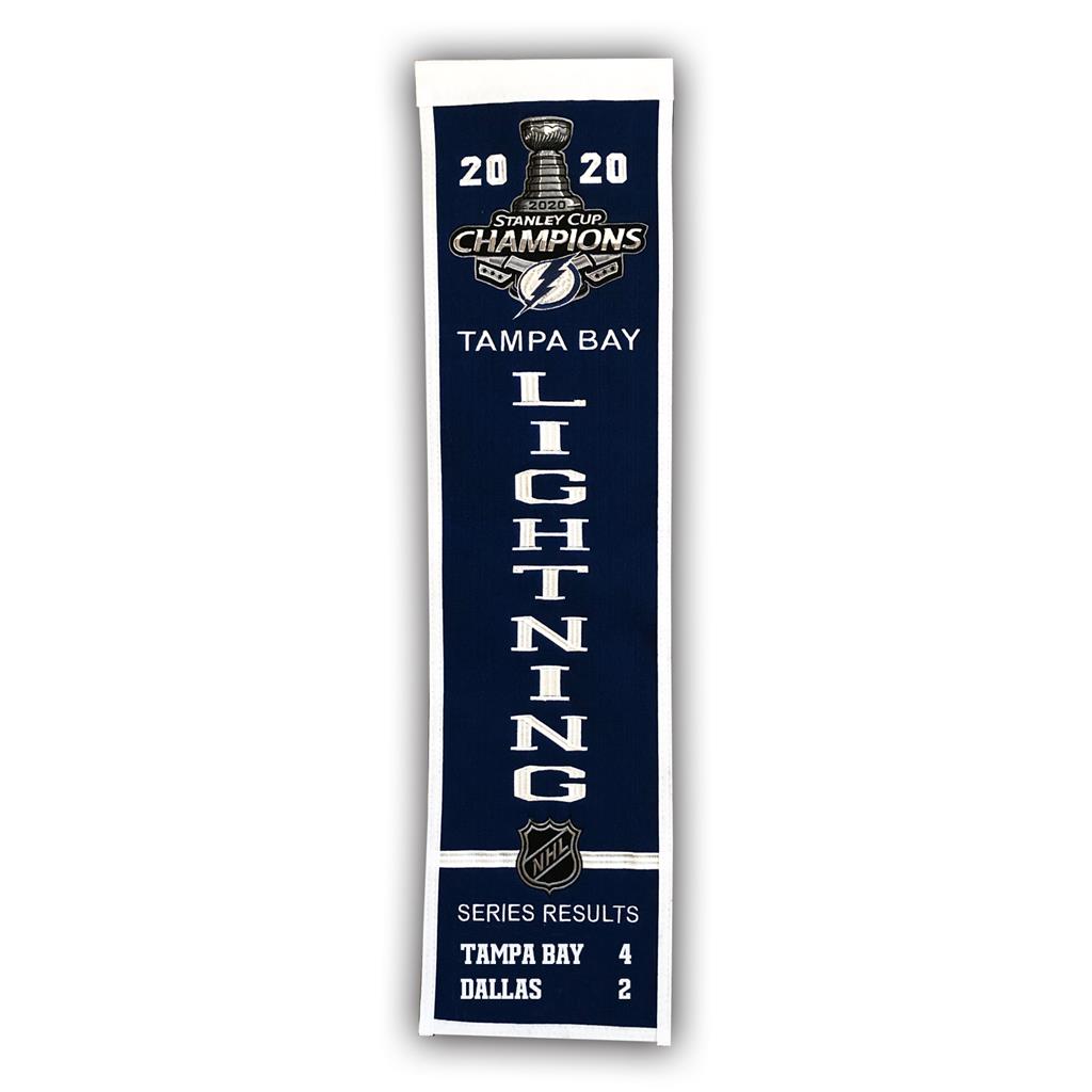 Tampa Bay Lightning 2020 Stanley Cup Champions NHL Hockey Heritage Banner - Dynasty Sports & Framing 
