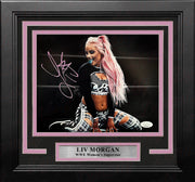 Liv Morgan in Action Autographed Framed WWE Wrestling Photo - Dynasty Sports & Framing 