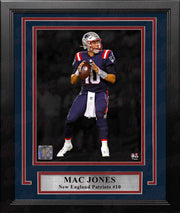 Mac Jones Blackout Action New England Patriots 8" x 10" Framed Football Photo - Dynasty Sports & Framing 