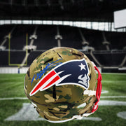 Mac Jones New England Patriots Autographed Authentic Camo Football Helmet - Dynasty Sports & Framing 