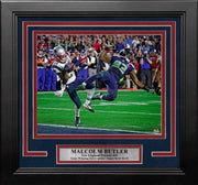 Malcolm Butler Super Bowl Game-Winning Interception New England Patriots 8x10 Framed Football Photo - Dynasty Sports & Framing 
