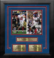 Eli Manning & David Tyree Super Bowl Catch NY Giants 8x10 Framed Photo with Engraved Autographs - Dynasty Sports & Framing 