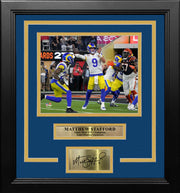 Matthew Stafford Game-Winning TD Super Bowl LVI LA Rams 8x10 Framed Photo with Engraved Autograph - Dynasty Sports & Framing 