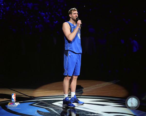 Dirk Nowitzki Dallas Mavericks Final Career Home Game NBA Basketball 8" x 10" Photo - Dynasty Sports & Framing 