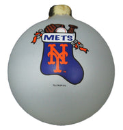 New York Mets Frosted Ball Ornament - Dynasty Sports & Framing 