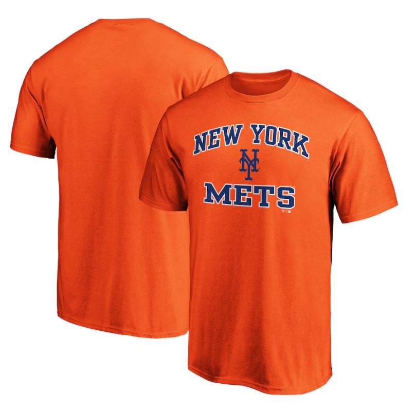 New York Mets Heart & Soul T-Shirt - Orange - Dynasty Sports & Framing 