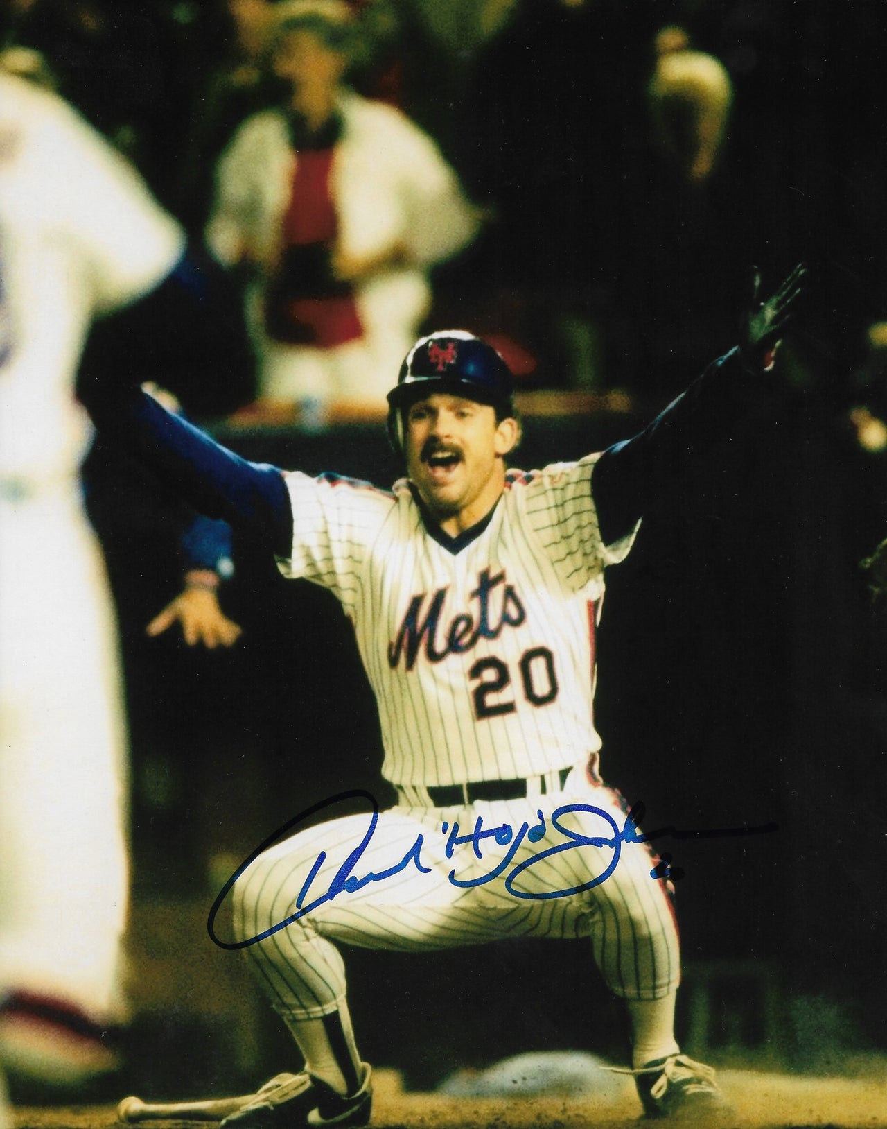 Howard Johnson Celebration New York Mets Autographed 8" x 10" Photo - Dynasty Sports & Framing 