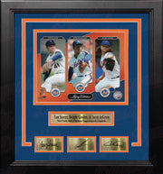 Tom Seaver, Dwight Gooden, & Jacob deGrom New York Mets 8x10 Framed Photo with Engraved Autographs - Dynasty Sports & Framing 