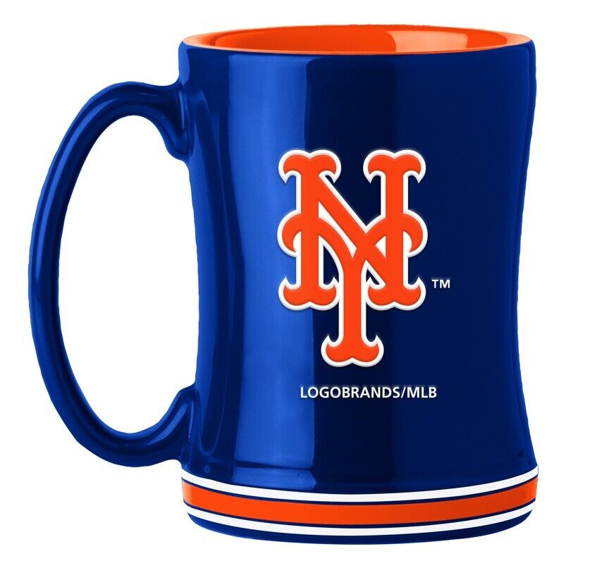 New York Mets Logo Relief Coffee Mug - Dynasty Sports & Framing 