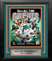 Miami Dolphins All-Time Greats NFL Football 8" x 10" Framed and Matted Photo - Dynasty Sports & Framing 