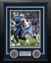 Micah Parsons v. Panthers Dallas Cowboys Autographed Framed Football Photo - Dynasty Sports & Framing 