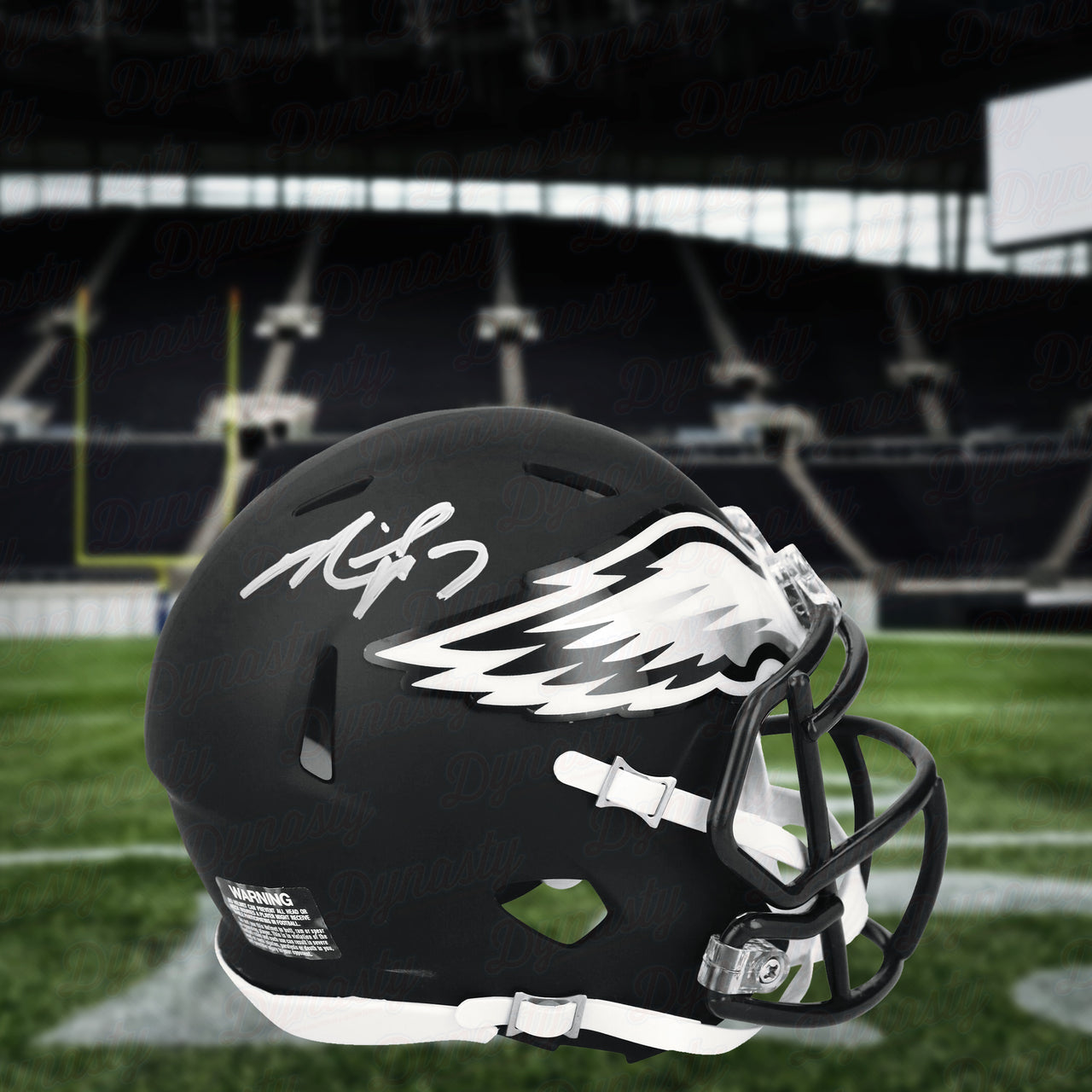 Michael Vick Philadelphia Eagles Autographed Alternate Black Speed Mini-Helmet - Dynasty Sports & Framing 