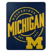 Michigan Wolverines 50" x 60" Campaign Fleece Blanket - Dynasty Sports & Framing 