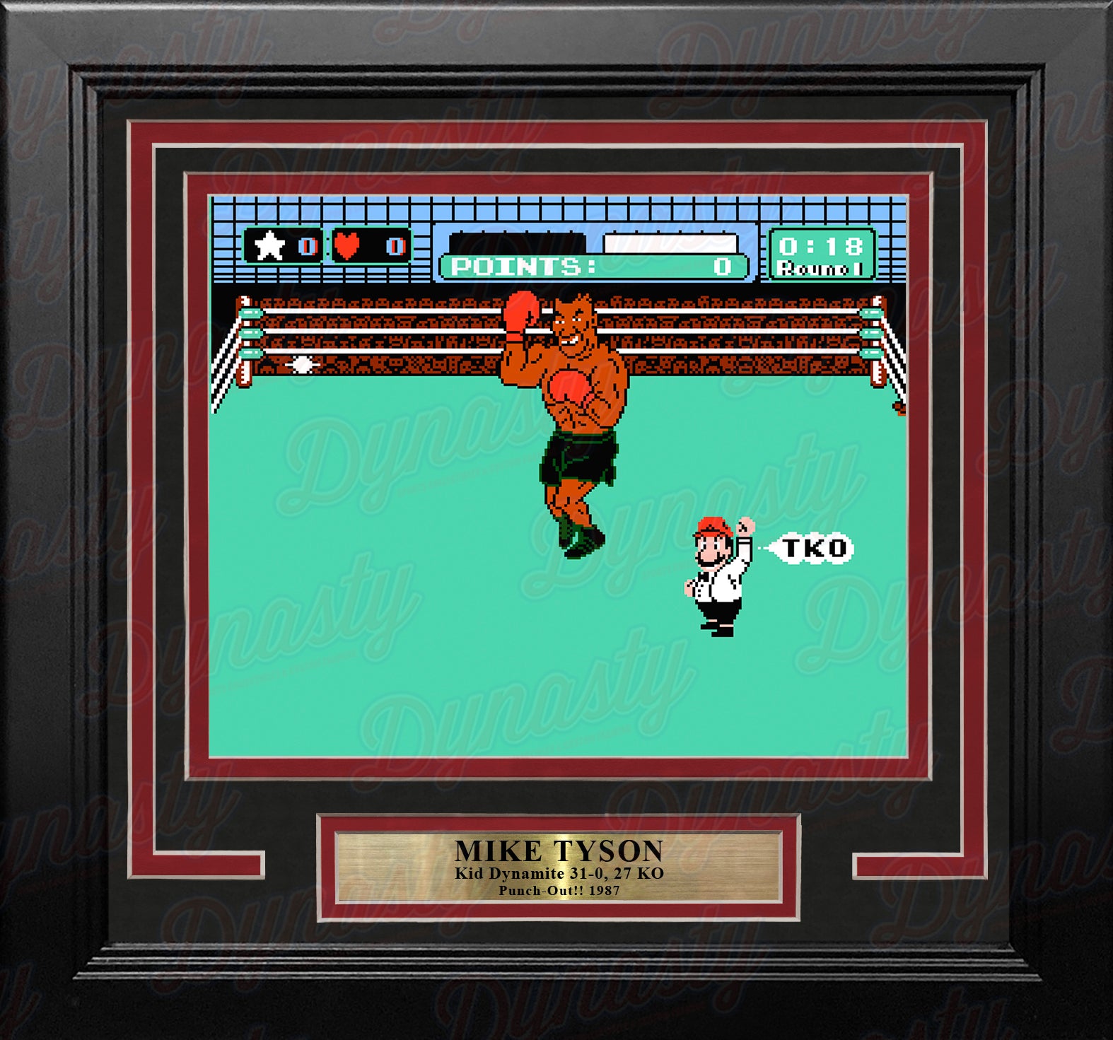 Mike Tyson Punch-Out!! 8" x 10" Framed Video Game Boxing Photo - Dynasty Sports & Framing 