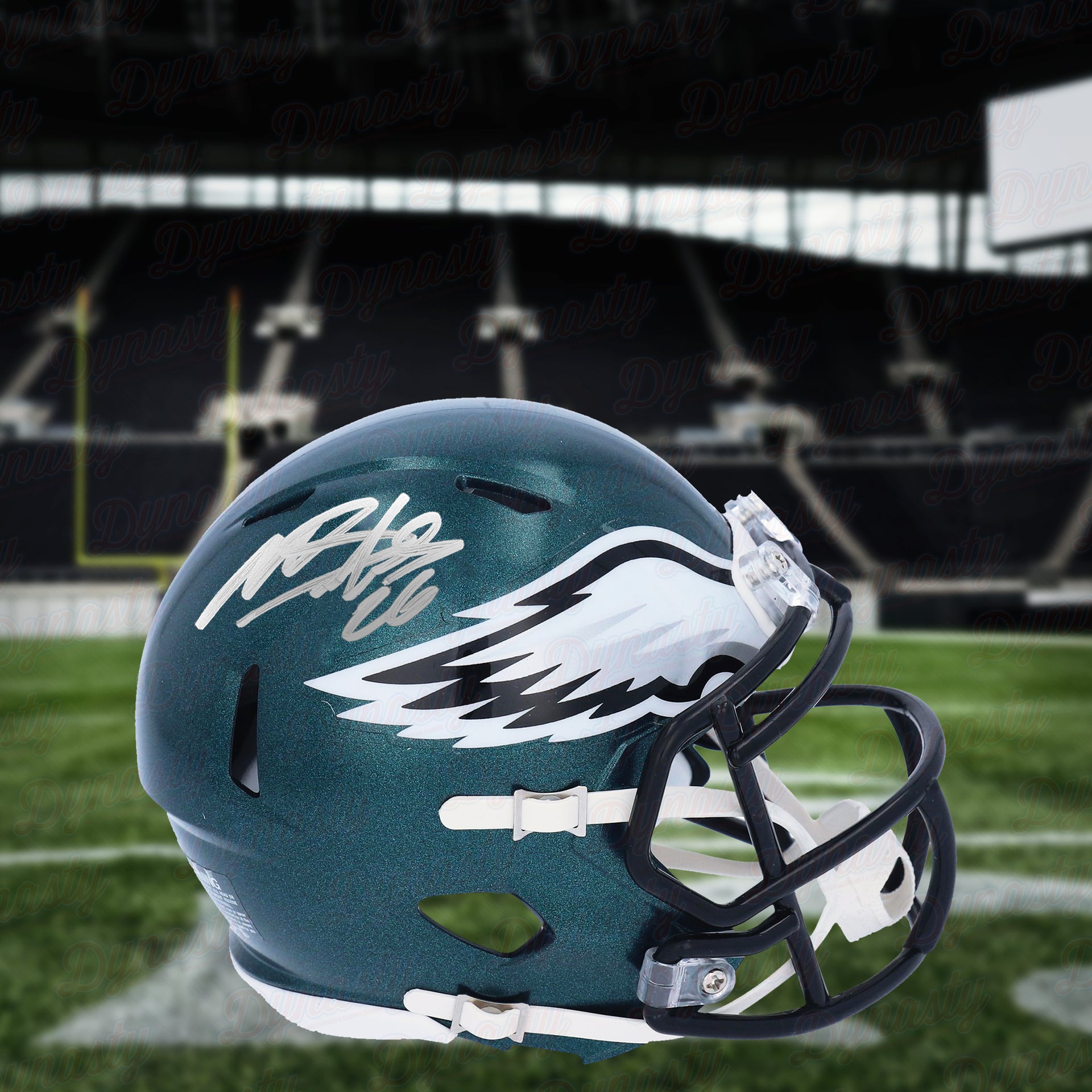 Miles Sanders Philadelphia Eagles Autographed Football Mini-Helmet - Dynasty Sports & Framing 