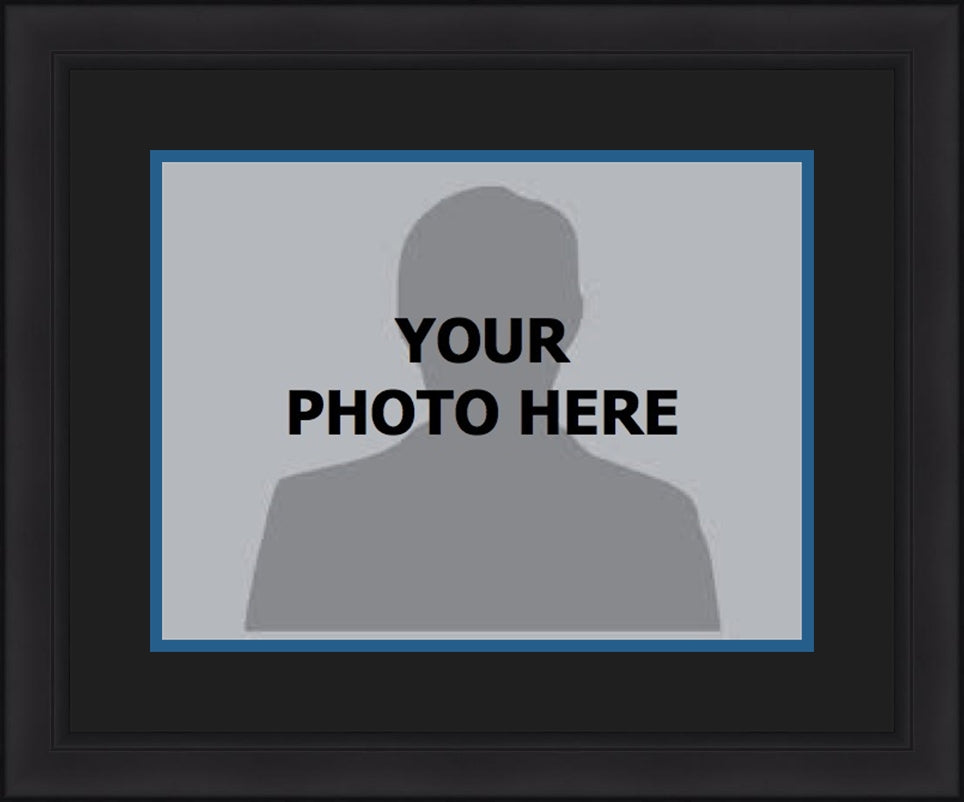 NBA Basketball Photo Picture Frame Kit - Minnesota Timberwolves (Black Matting, Blue Trim) - Dynasty Sports & Framing 